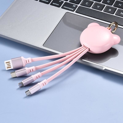 Custom Length 16cm Multiple USB Charger Cable Universal Keychain